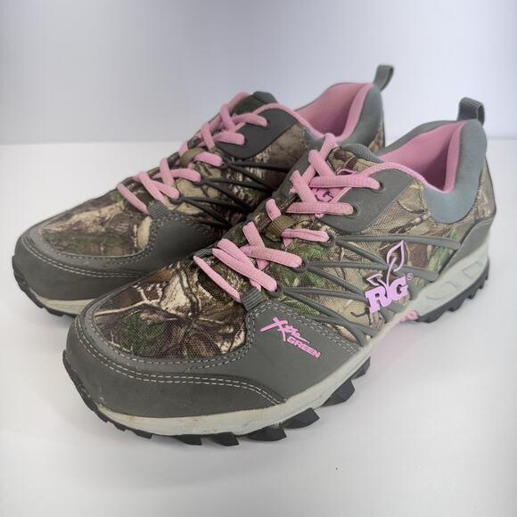 Realtree Girl MS Bobcat Hunting Shoes 9M Camo Pink RW4088651 Lace Up Outdoor - Picture 1 of 15